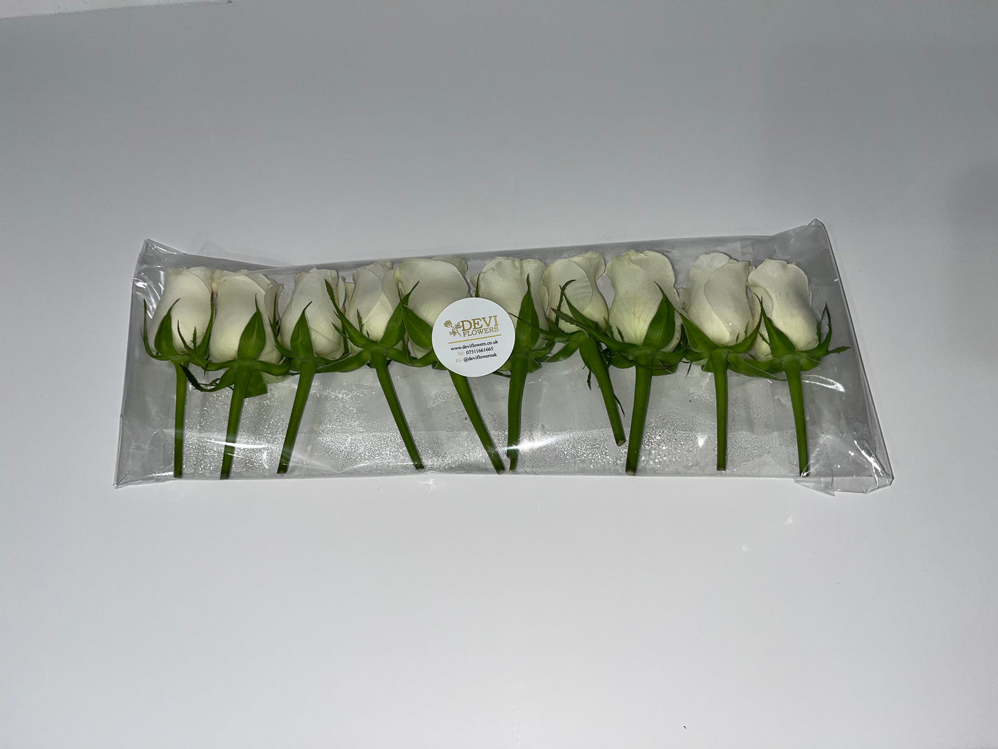 Fresh Roses Hair Pins - White