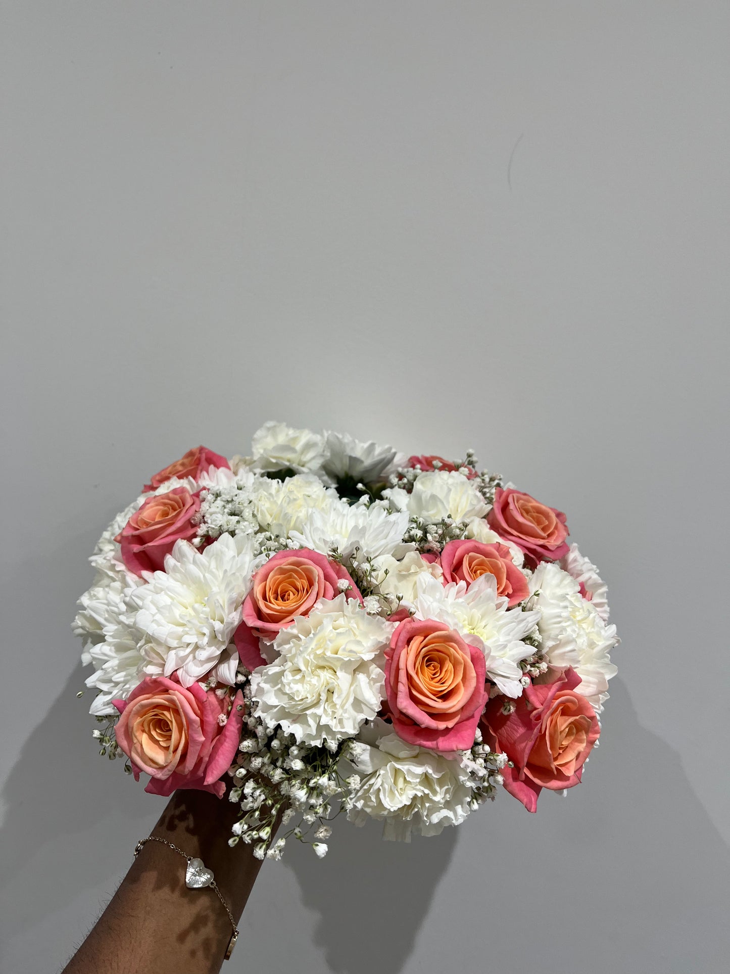 Coral Pink Floral Tray