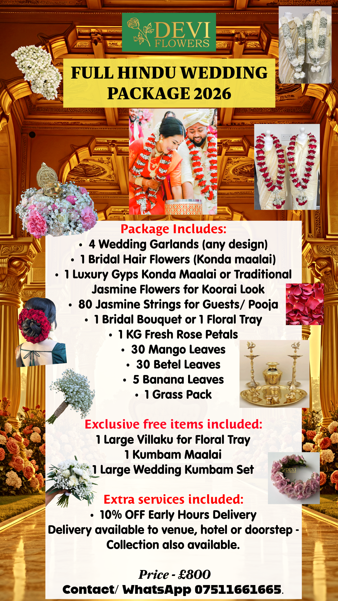 Full Hindu Wedding Package - Devi Flowers
