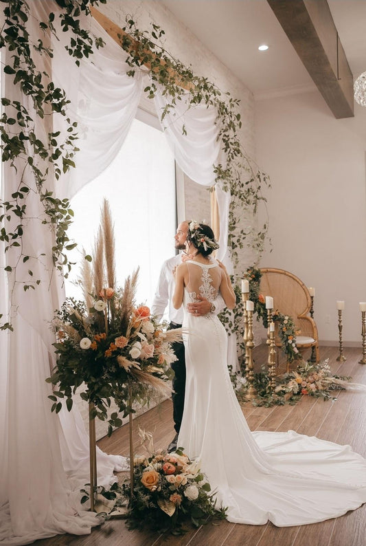 Dried pampas and Natural Wedding Flowers