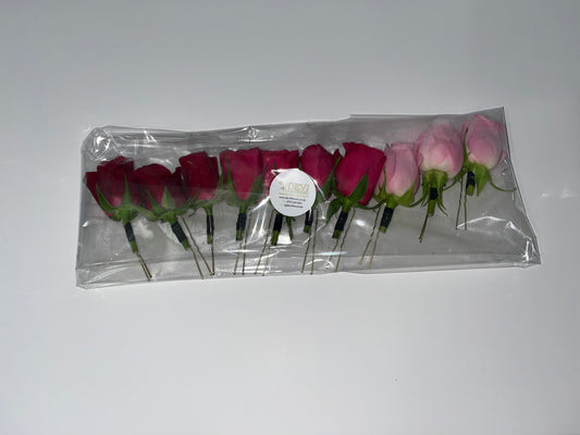 Fresh Roses Hair Pins - Pink Selection