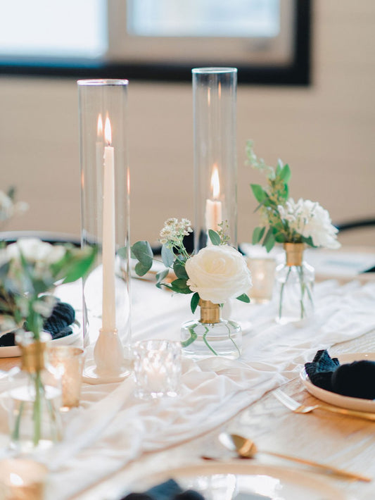 Table Centre Pieces with Candles & Flowers