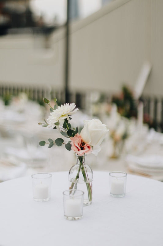 Milk Bottle Vases with Flowers