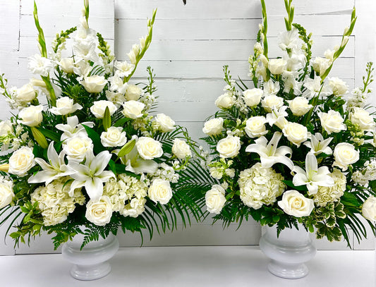 Classic Traditional Floral Arrangements - White