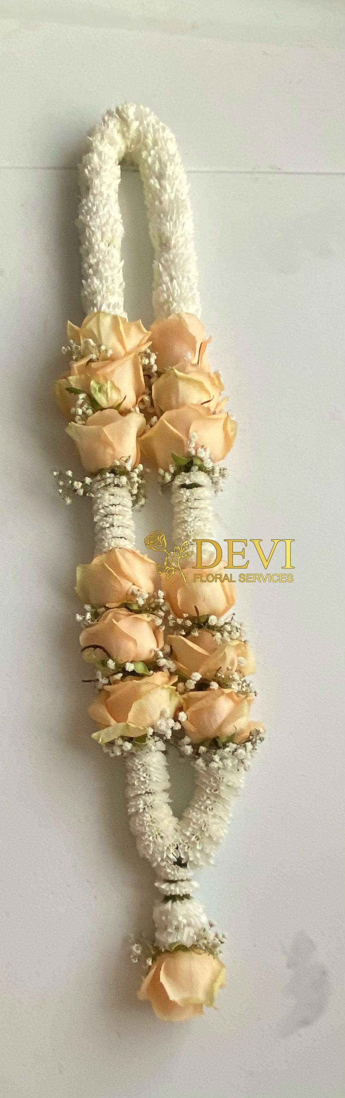 Peach Rose Garland 00435