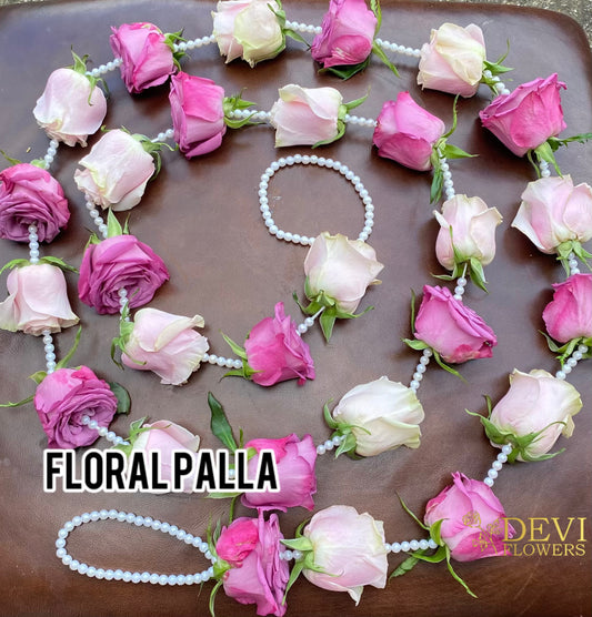 Fresh Floral Palla - Indian Garlands