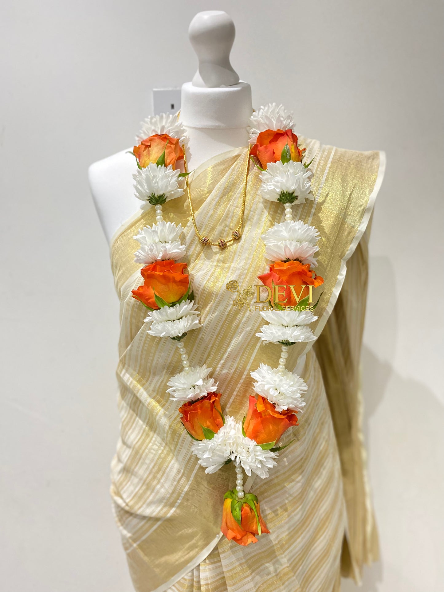 Orange Rose garland 04