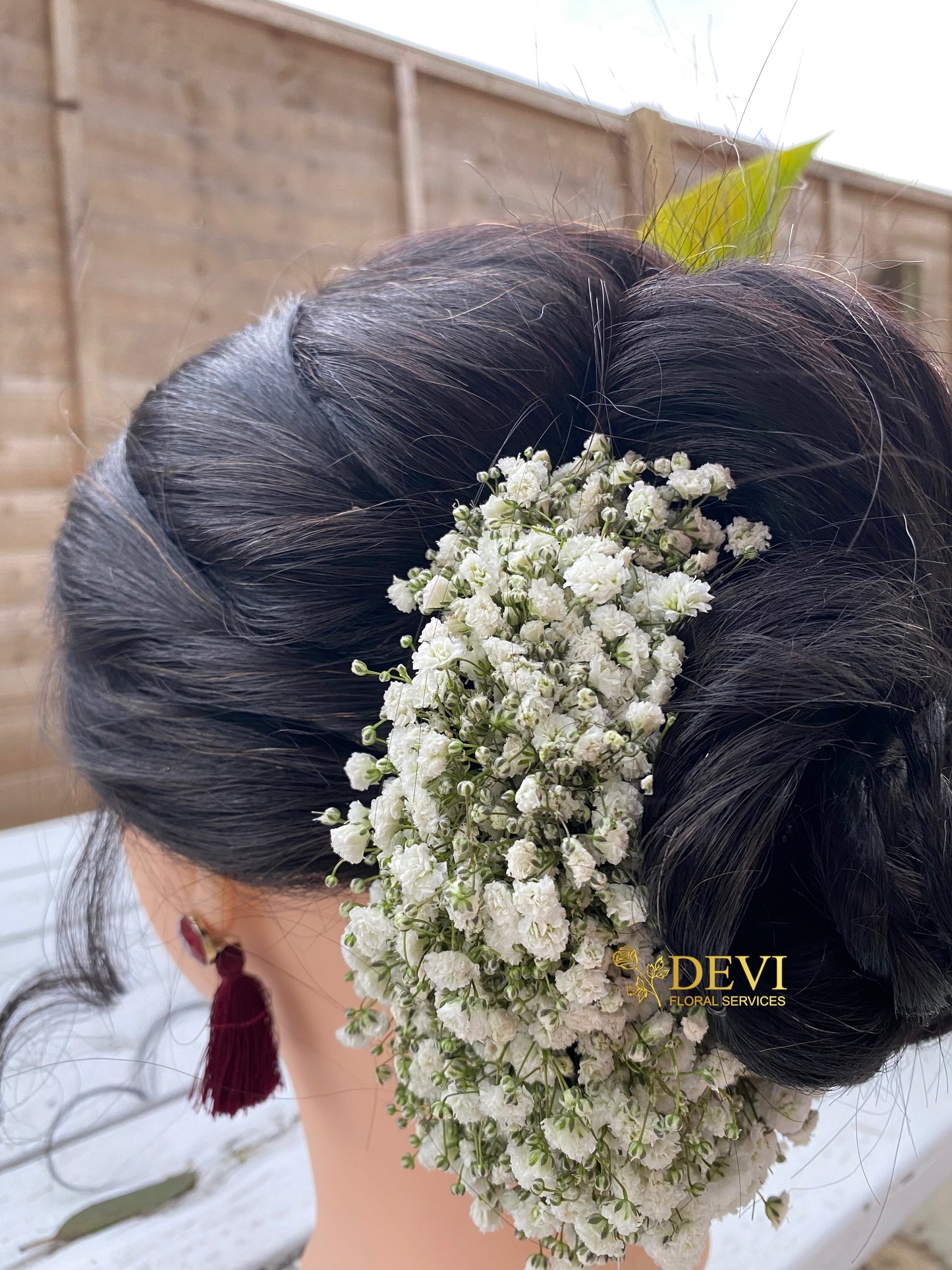 Full Gypsophilia Bridal Hair Crown