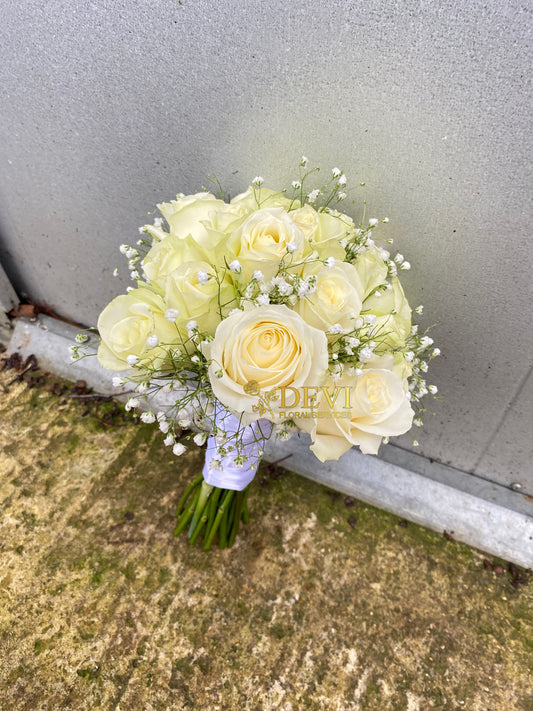 White Rose Bouquet - Classic