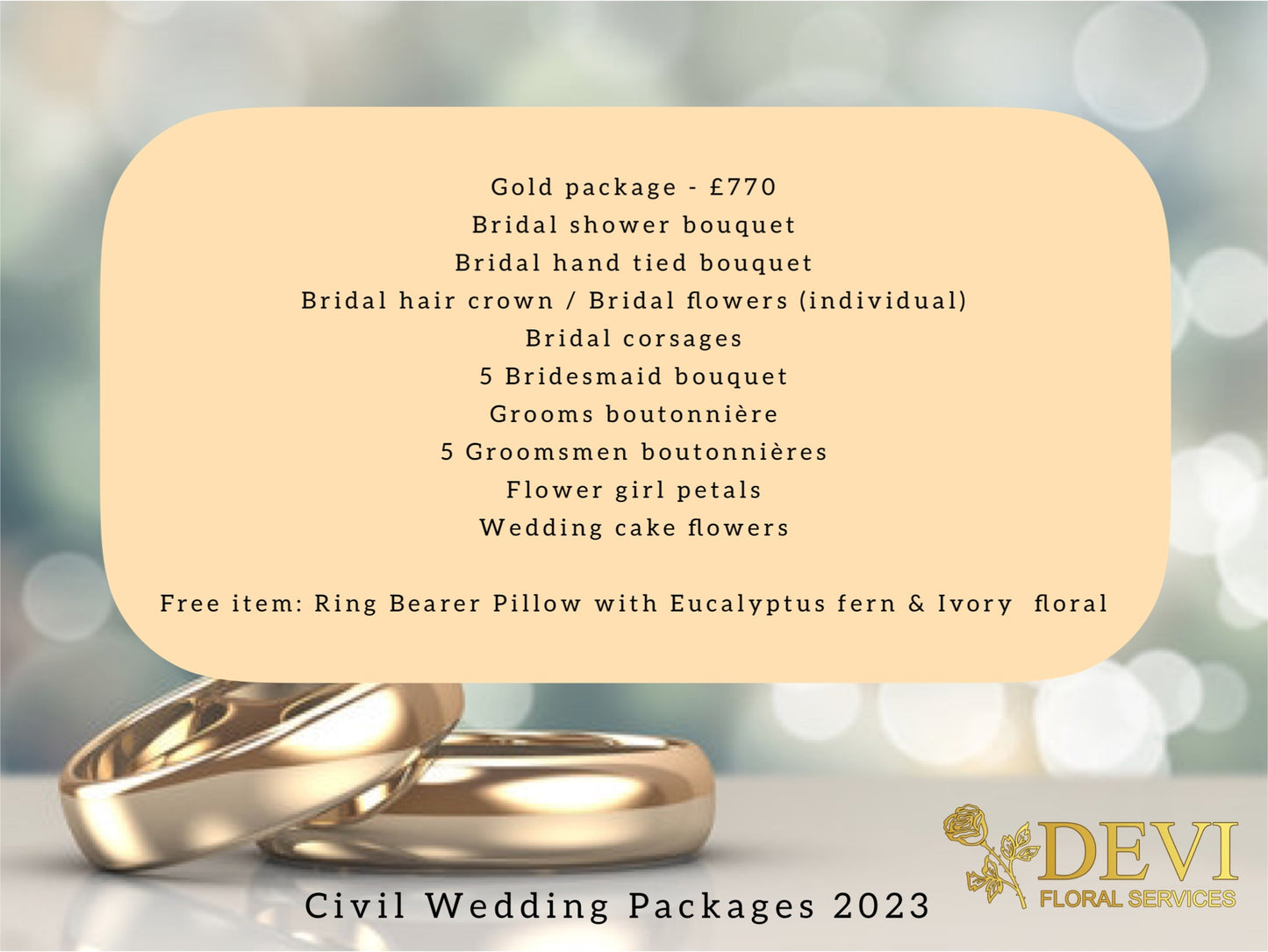 Civil Wedding Packages